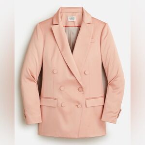 J. Crew Collection Double-breasted Lady Blazer in Structured Satin